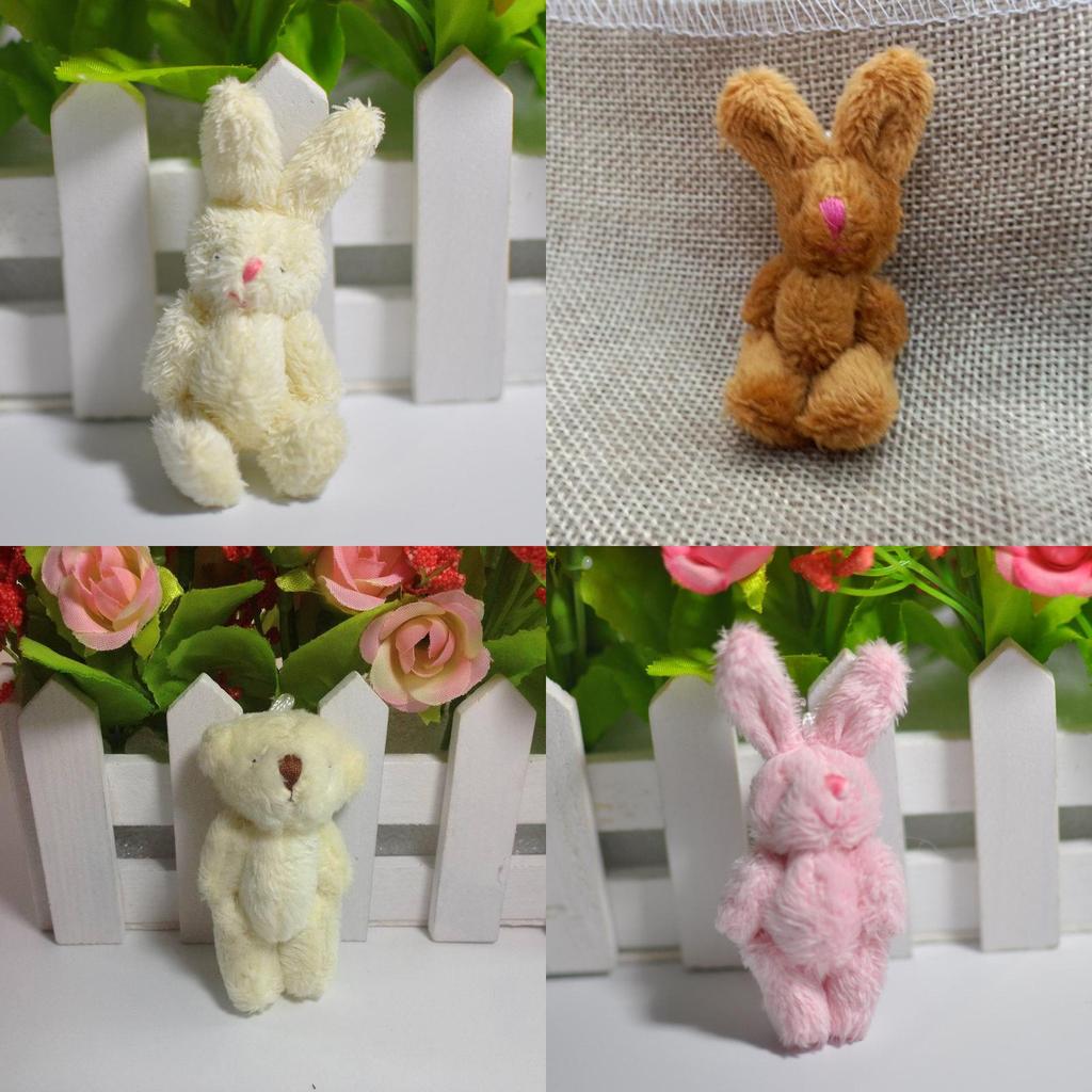 Adorable Mini Cute Plush Toy Tiny Rabbit Bear Doll With Soft And Cozy Feel