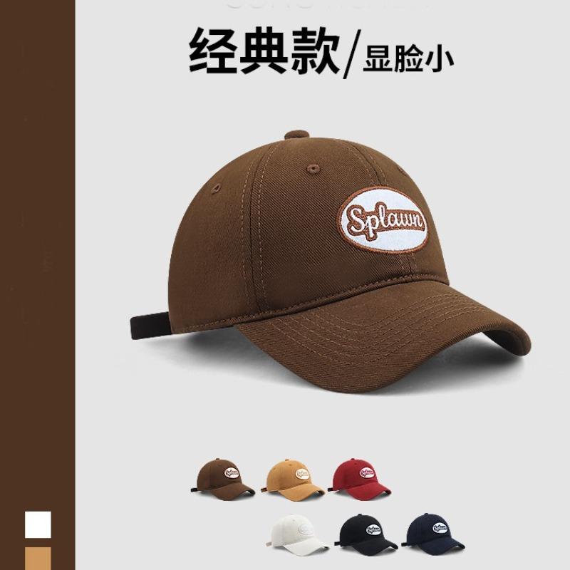 Hat women's spring summer new brown soft top baseball cap versatile couple face small cap tide