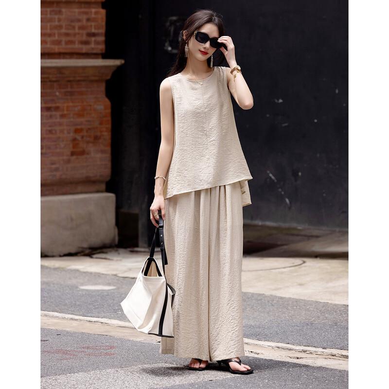 Demana Women's Summer Elegant Sleeveless Two-Piece Set