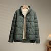 Womens Lightweight Short Down Jacket Stand Collar Slim Fit White Duck Winter Coat