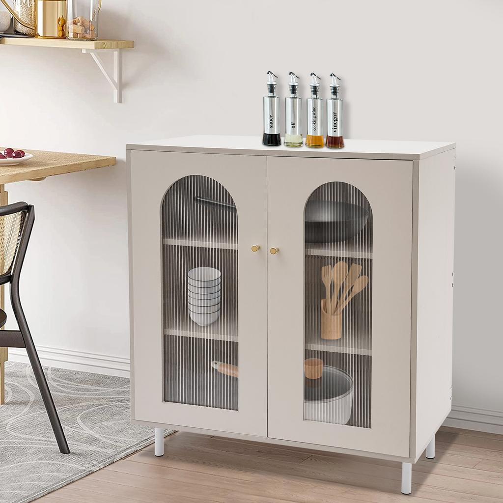 Sideboard Cabinet - Modern Minimalist Kitchen Storage Unit for Wall-Mounted Use, Stylish Buffet and Tea Cabinet