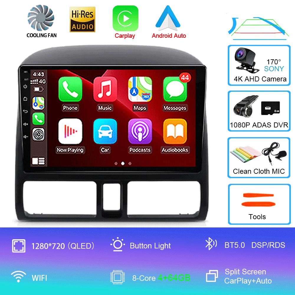Android 14 Carplay Car Radio For Honda CRV CR-V 2001 - 2006 Multimedia Player GPS Navigation Head Unit 2din Stereo WIFI+4G