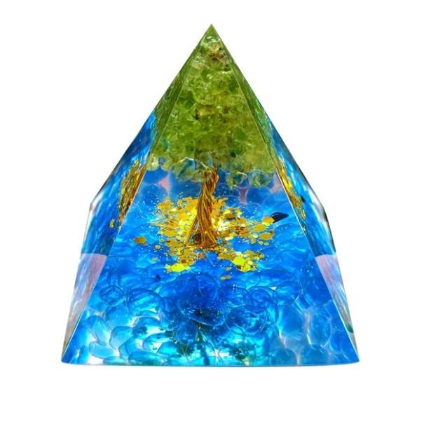 Baum des Lebens Orgonit Chakra Pyramide Gesunde Kristalle Energie Reiki Multiplikator Amethyst Meditation Glück Reichtum Stein