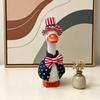 Goose Costume for 7 Inch Mini Desk Goose Doll Patriotic 4th of July Outfit with Hat And Dress Independence Day Festival Decoration