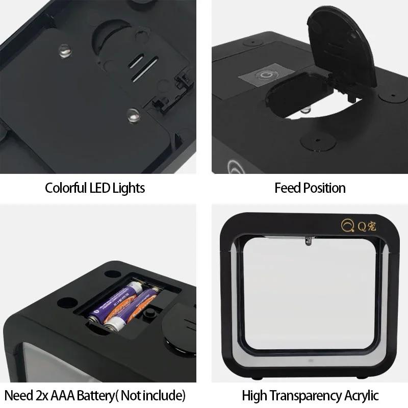 Modular Led Fish Tank with Isolated Blocks, Easy Assembly for Betta/goldfish Breeding Transparent Small Aquarium