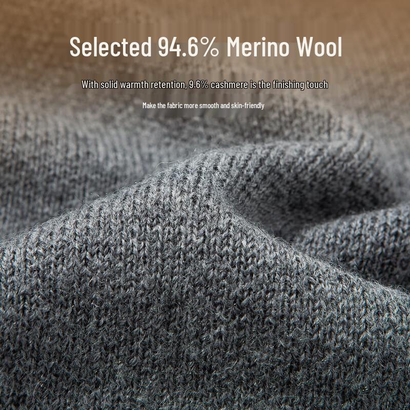 Men's Thickened V-Neck Merino Wool Cardigan