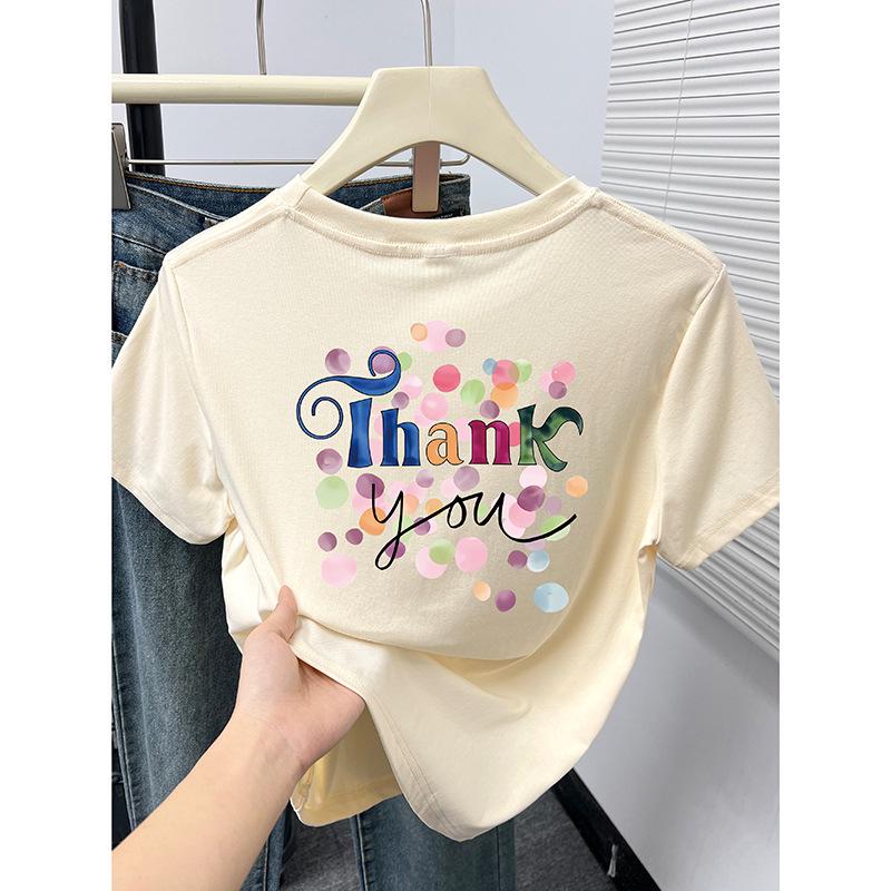 

Women s Korean Style Straight Shoulder Short Sleeve T-Shirt - Summer 2024 Fashionable and Unique Design Blouse M