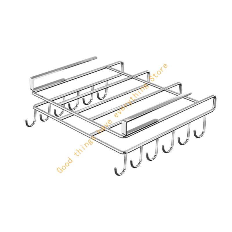 Roestvrijstalen Kastgemonteerde Houder Kookgerei Deksel Snijplank Opbergrek 55KF