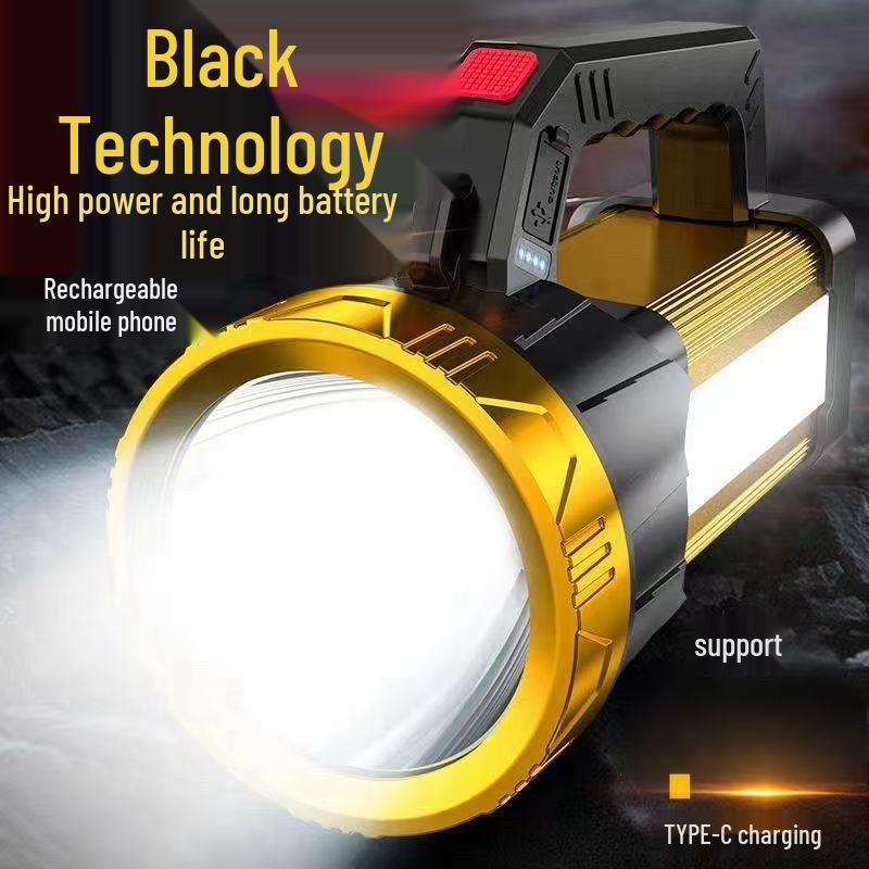 Ultra-Bright Rechargeable High-Power Handheld Flashlight for Outdoor and Home Use