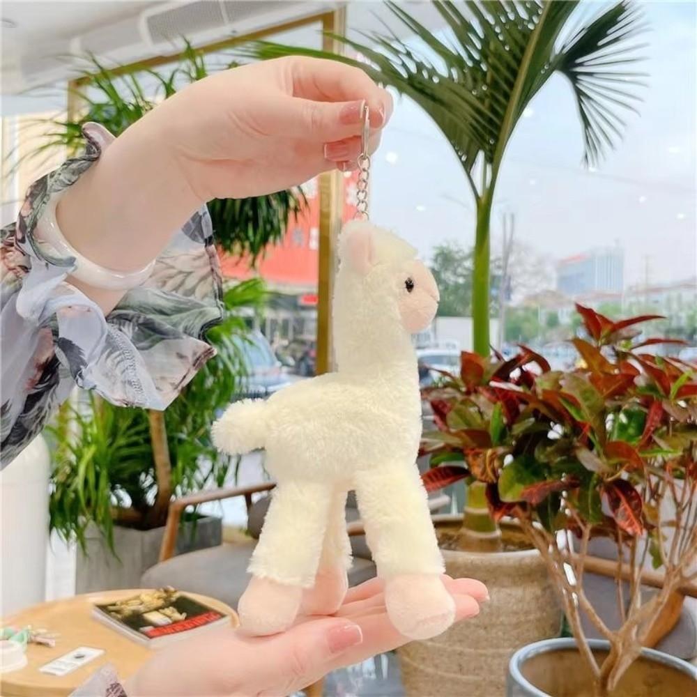 Cute Alpaca Bag Charm Mini Alpaca Plush Pendant New Alpaca Plush Keychain for Women