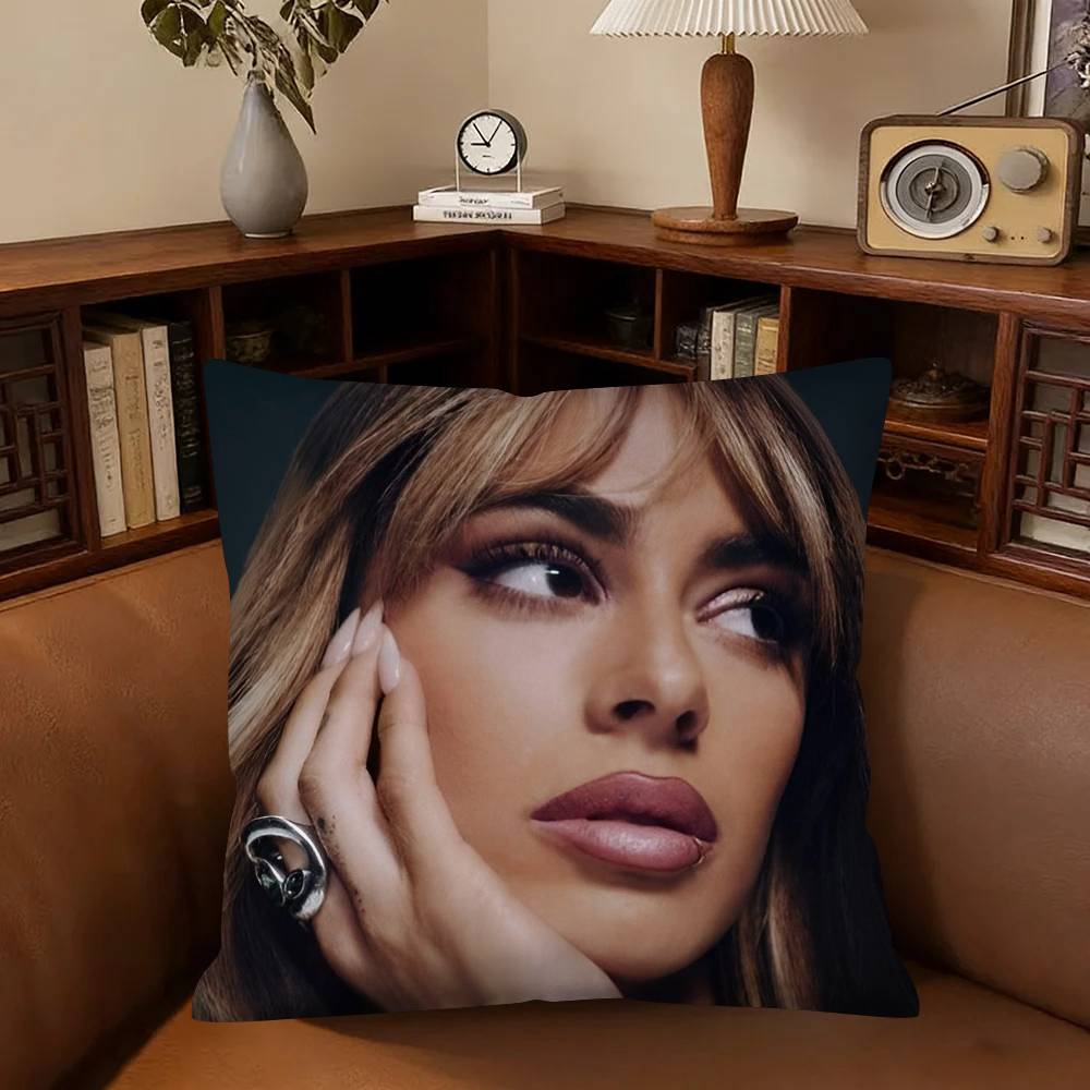 Singer MMartina SStoessel TINI Pillow Case Fashion Square Pillowcase Bedroom Sofa Room Ins Decoration Leisure