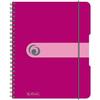 Spiral Notebook - HERLITZ - Easy Orga To Go - A5 - Raspberry - 160 Pages