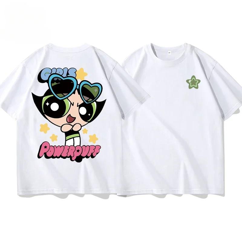 Flying Girls Short-sleeved T-shirt Men's and Women's Casual Loose 100% Cotton Short-sleeved Sports Top