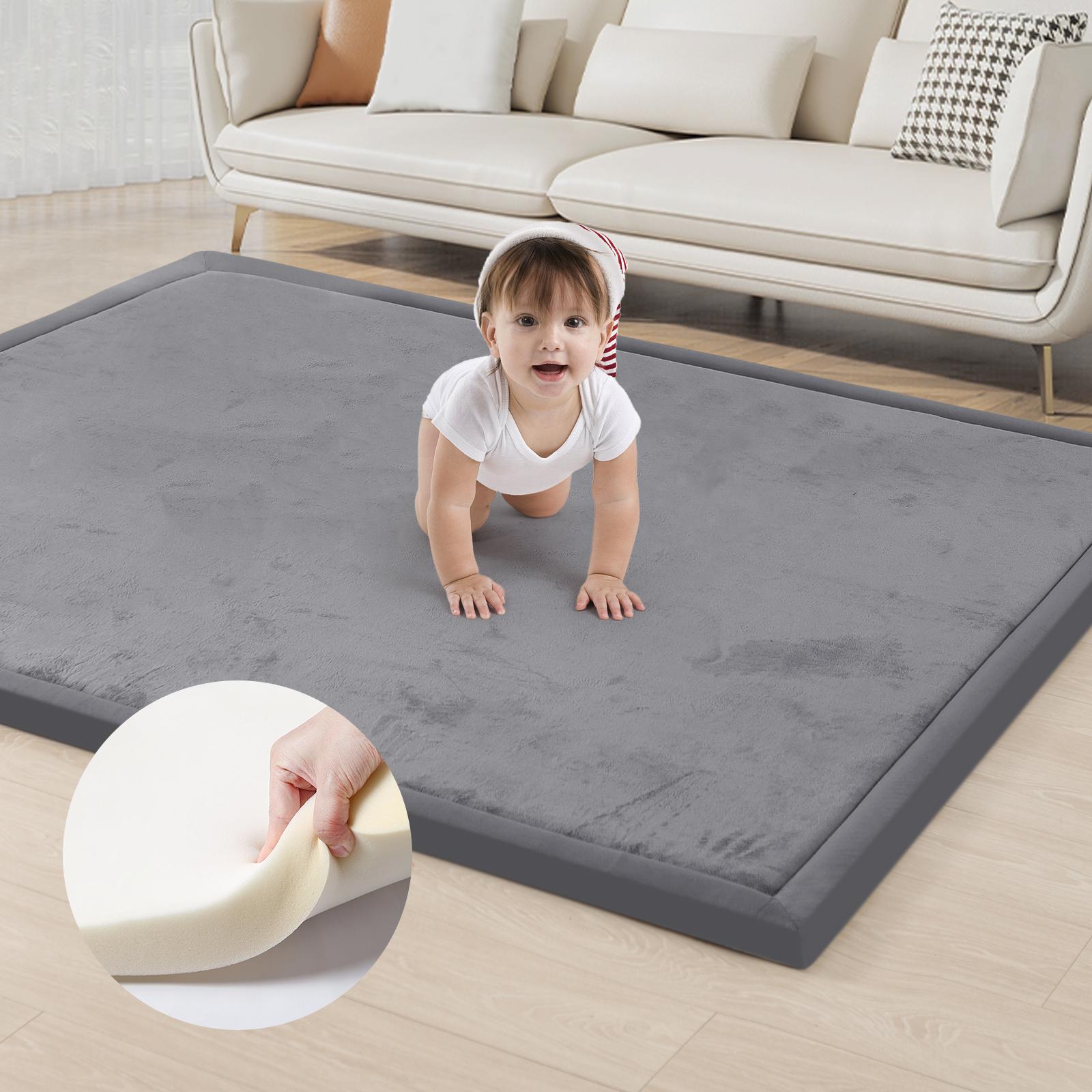 

Carpet For Floor 2cm Thick Memory Foam Playpen Mat With Non-slip Bottom For Living Room Soft Velvet Minimalist Carpet Kids Rugs 100x150cm 39x59in