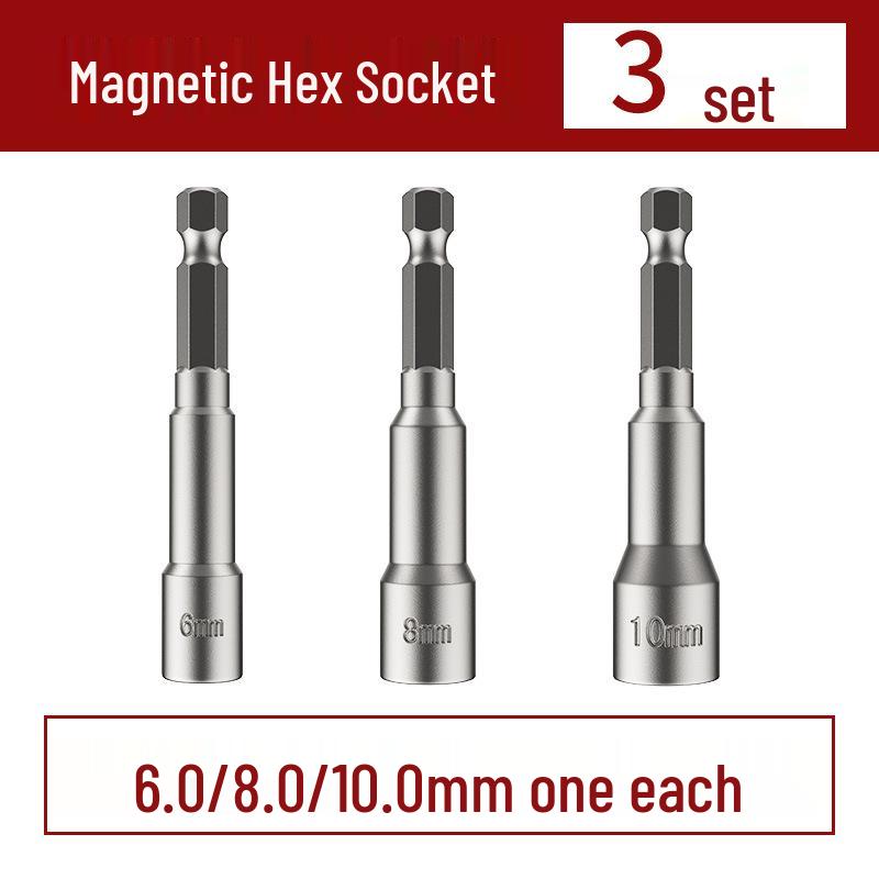 8mm Sechskant Selbstschneidende Schraube Elektrischer Schraubenschlüssel mit Starkem Magnetischem Bit