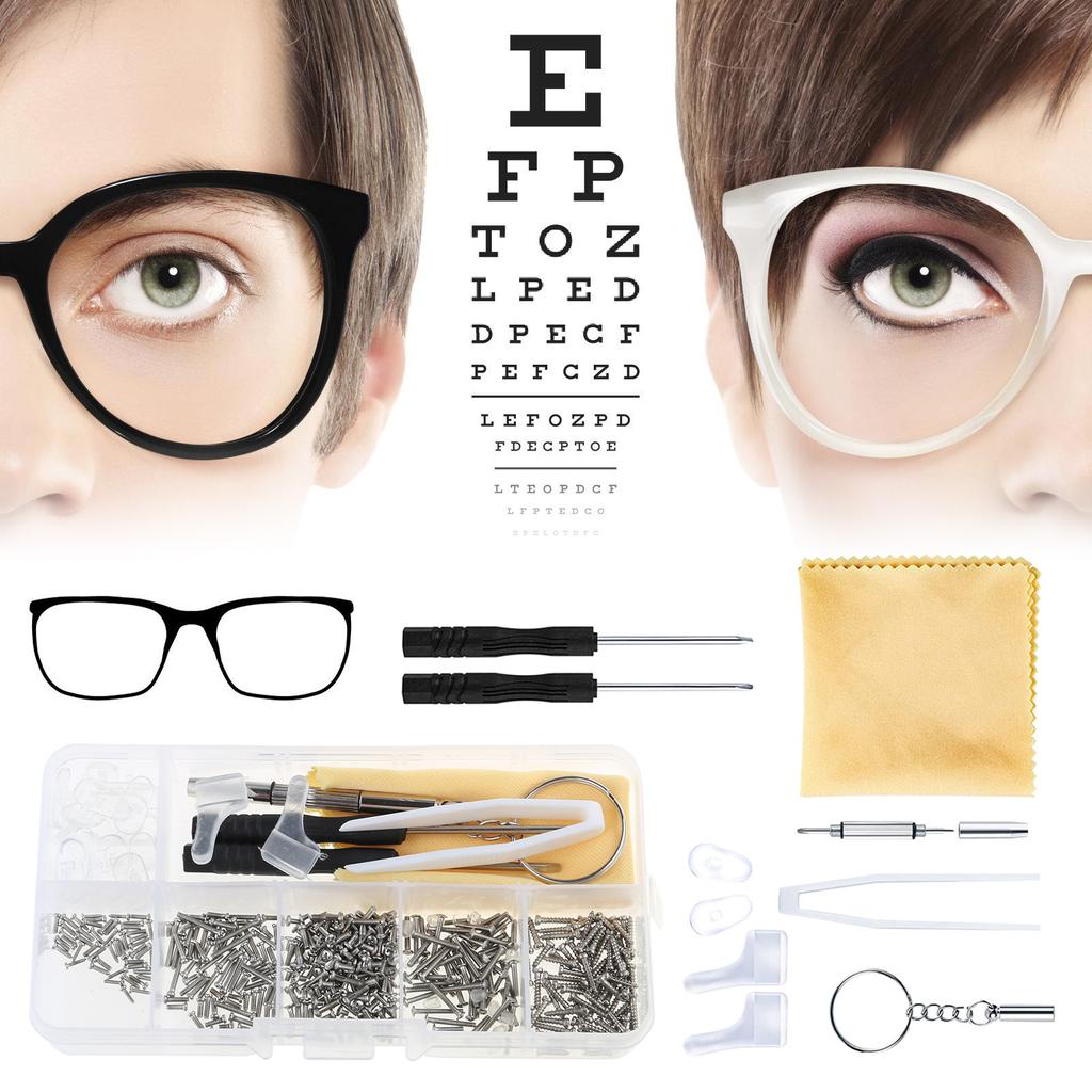 Eyeglasses Sunglasses Repair Kits Glasses Screws Repair Kits Glasses Tightening Kits Eyeglass Repair Tools Enduring