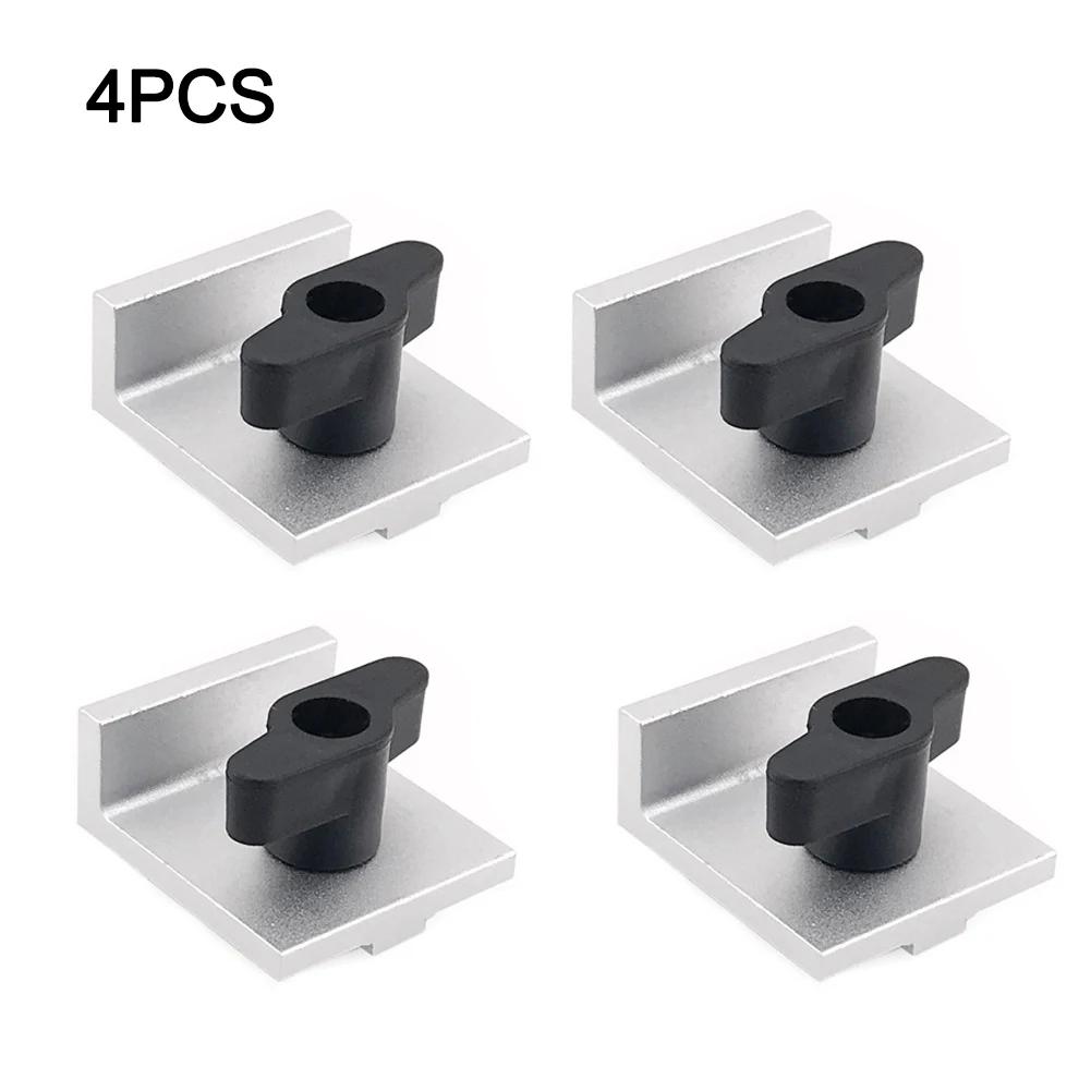 4pcs Bi-Directional Short Stop Kit Replacement T Track Stop Block For T-track Table System Woodworking Tools