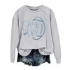 Unisex Fashion Print Long Sleeve Crewneck Sweatshirt for Casual Everyday Wear
