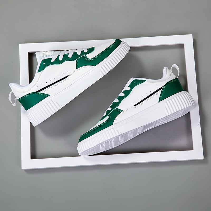 Autumn New Fashionable and Versatile Casual White Sports Shoes Four Season Anti Slip and Versatile Thick Soled White Men's Shoes