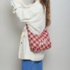 Single-shoulder Bag, Large-capacity Checkered Bag, Fashionable Commuter Tote Bag