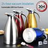 Extra Thick Stainless Steel Insulated Thermos Flask - Large Capacity Hot Water Bottle for Home & Hotel Use