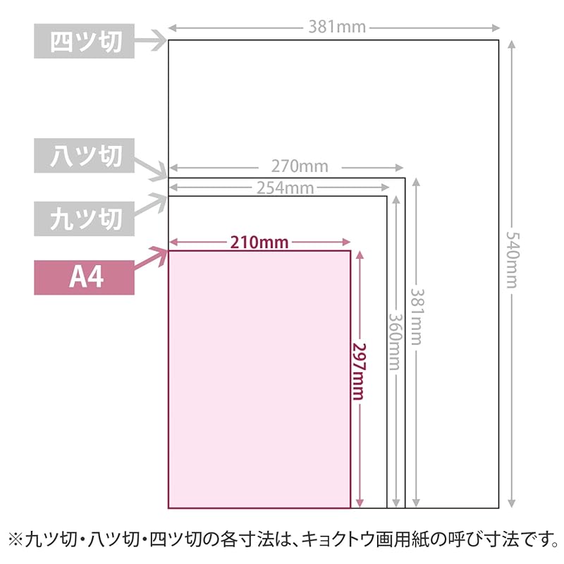 Kyokuto Drawing Paper, Thick, A4, 100 sheets, KE125A4