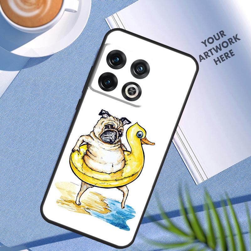 Cute Pug Dog Case For OnePlus 12 12R 11 9 10 Pro 10R 9R 8T 10T Nord 3 CE 2 Lite 2T CE4 N10 N20 N30 Cover