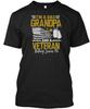 Veterans Im A Dad Grandpa Veteran Patriotic T-Shirt Made In USA Size S To 5XL