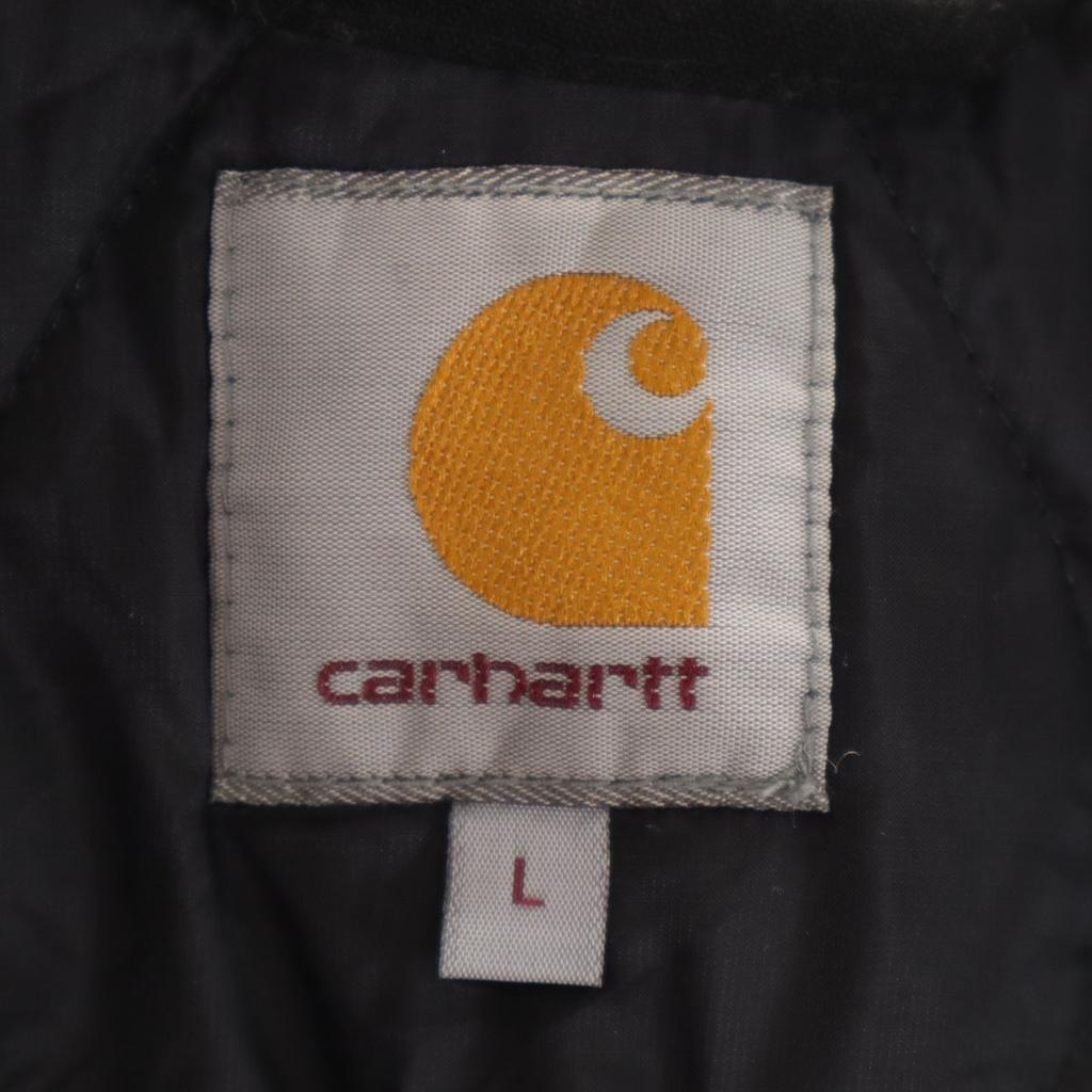 Carhartt Stainless collar coat L black Quilted lining, corduroy collar Men's Used