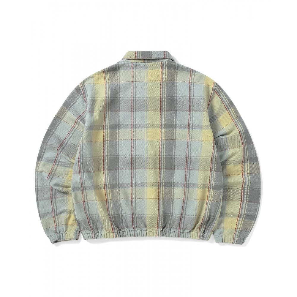 Thisisneverthat Big Plaid Flannel Jacket Blue Grey