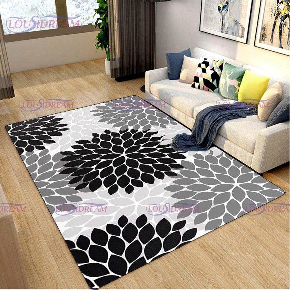 Tapete moderno com estampa de flores, tapete floral, tapete de cozinha, tapete antiderrapante, tapete de banheiro, tapete de entrada frontal