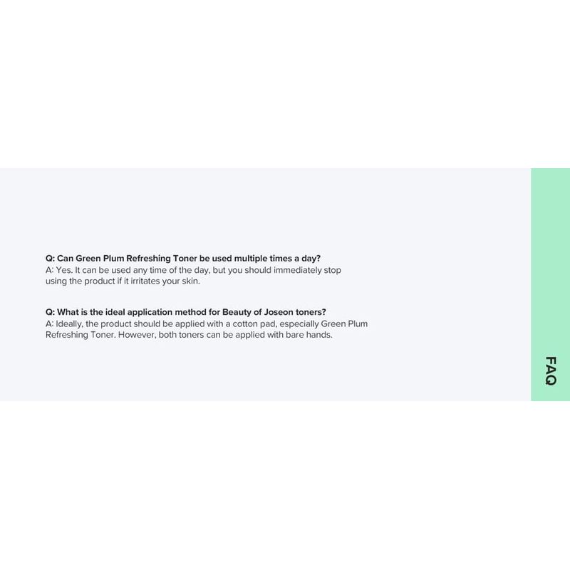 Beauty of Joseon Green Plum Refreshing Toner: AHA + BHA
