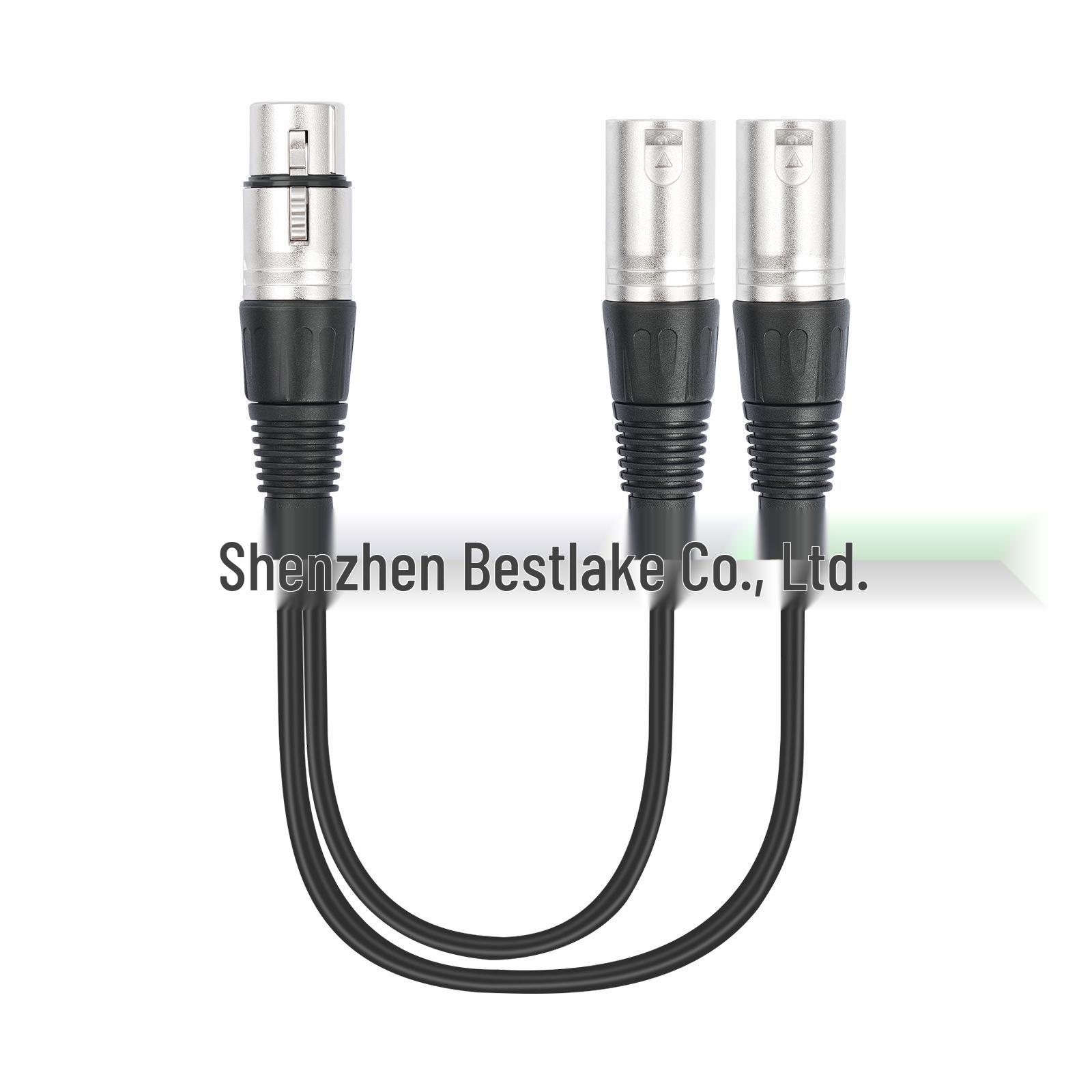 

В наличии экранированный XLR Y-разветвитель кабель 0,3 м: Гнездо на два штекера 30 cm чёрный