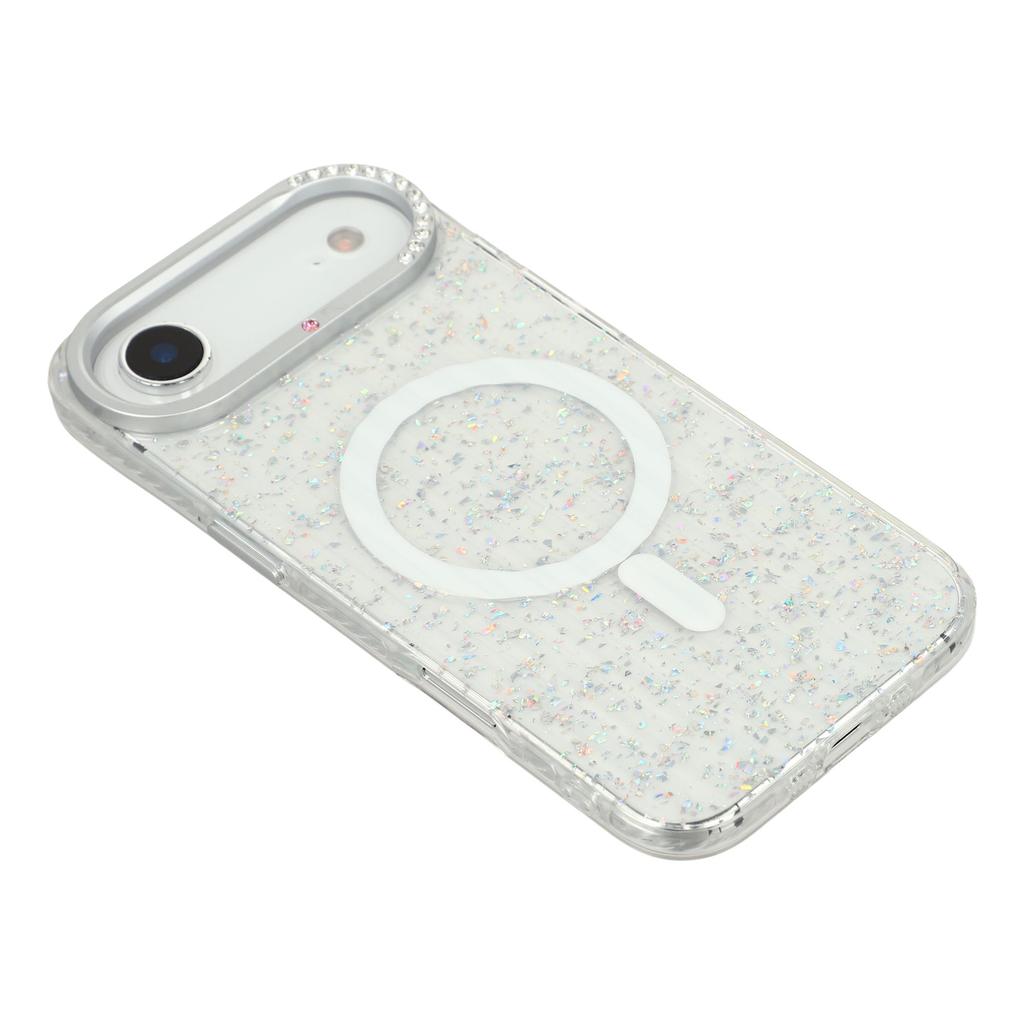 For iPhone Air Case Compatible with MagSafe IMD Glitter Glacier Texture TPU PC Phone Back Cover