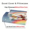 Santa Claus Cartoon Duvet Cover Set Multi Size Quilt Cover Queen Size Bedroom Bedding Decoration Machine Washable Bed Sheet Quilt Cover