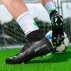Men's High Top Soccer Shoes FG Long Spikes Adult Football Shoes Lightweight Professional Athletic Training