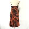 Made In USA Botanical Print Camisole Dress Size S Brown Orange Tube Top Vintage(USED)