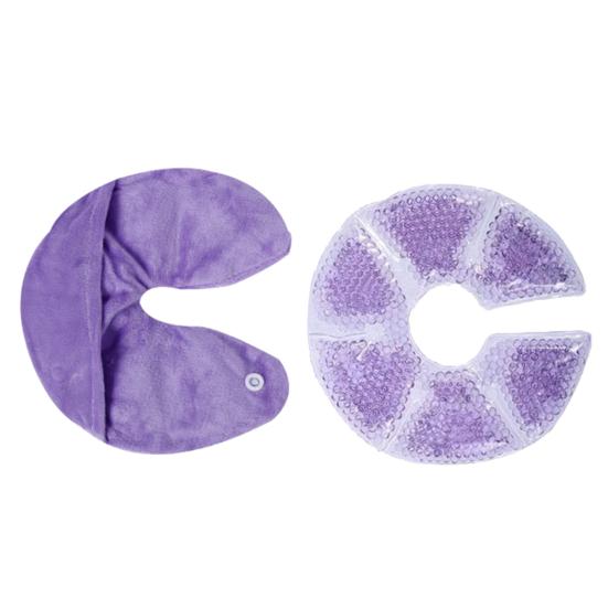 2Pcs Hot And Cold Breast Therapy Packs Improve Milk Flow Gel Cold Compress Reusable Heating Pads for Engorgement Clogged Ducts Nipple Pain Relief