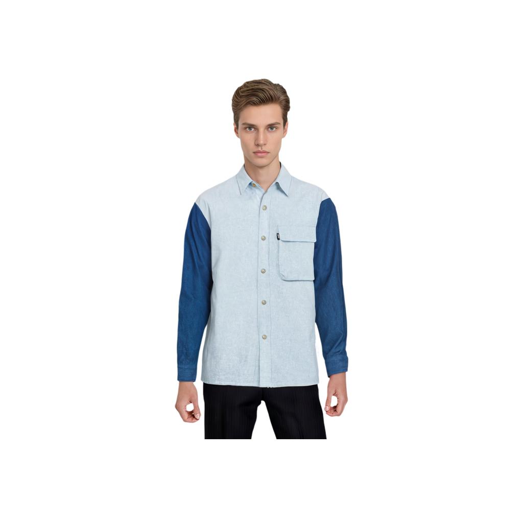 Levis Color Block Long Sleeve Polo Shirt Men Shirts A6390-0001