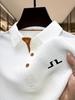 Men's Geometric Pattern Outdoor Golf Casual Polo Shirt with Short Sleeves, Color Block - Men's Business Casual Polo Shirts for Spring and Summer