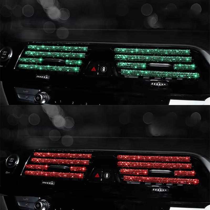 Diamant Auto Klimaanlagenauslass Dekorative Streifen Universal U-Form Clip Strass Grillaufkleber Auto Innenzubehör