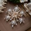 2pcs With Sequins Snowflake Hanging Ornaments Clear Christmas Tree Hanging Ornaments  Shopping Mall