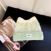 New Gradual Change Color Knitted Hat Yarn Warm Winter Hat Cat Ears Shape Cute Beanie Hat Women