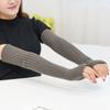 Sleeve Solid Color Girls Wool Sleeve Cuff Female Arm Warmers Elastic Gloves Knitted Arm Warmers