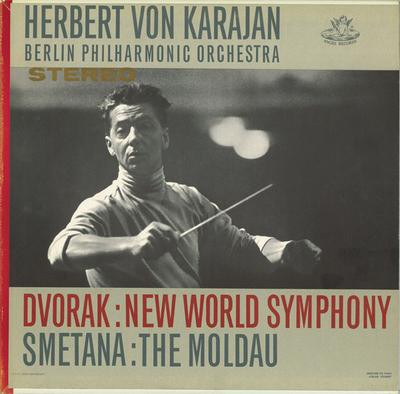LP Record HERBERT VON KARAJAN, BERLINER PHILH - Dvorak New World Symphony / Smetan S35615 ANGEL 1963 Canada Classical Used