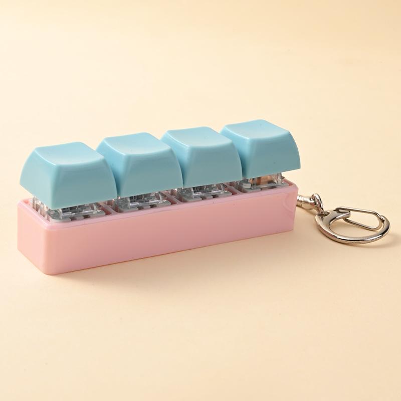 4 Taste Taste Buton Relief Stres Jucărie Fidget Adult Breloc 4 Taste Tastatură Gadgeturi Fidget Jucării Breloc Tastatură DIY Jucării