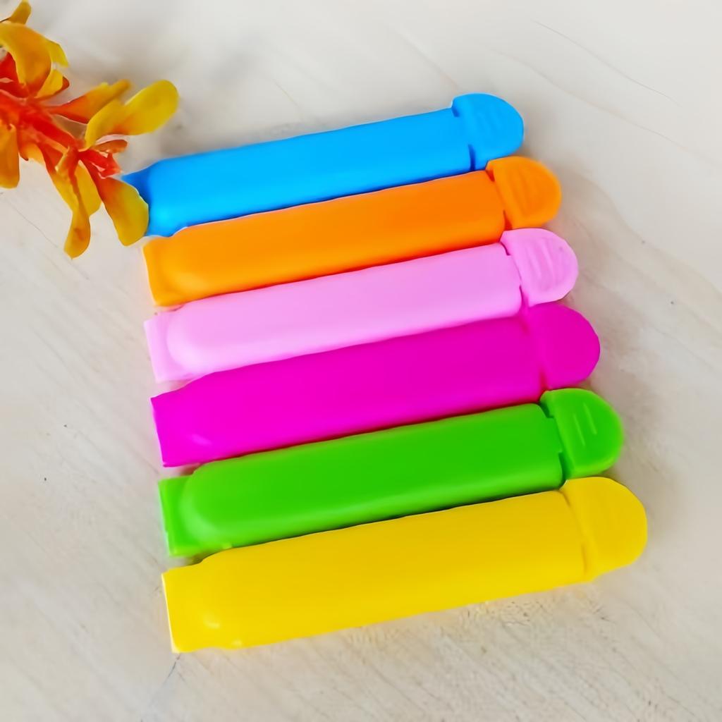 12pcs Color-Coded Reusable Food Sealing Clips - Heavy-Duty Plastic Locking Latch for, Snacks, Cereals, Kitchen Storage