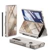 Galaxy Z Fold7 Flip Cover Case With Pen Slot Protective Leather Shell Men Stylish Foldable Phone Accessory