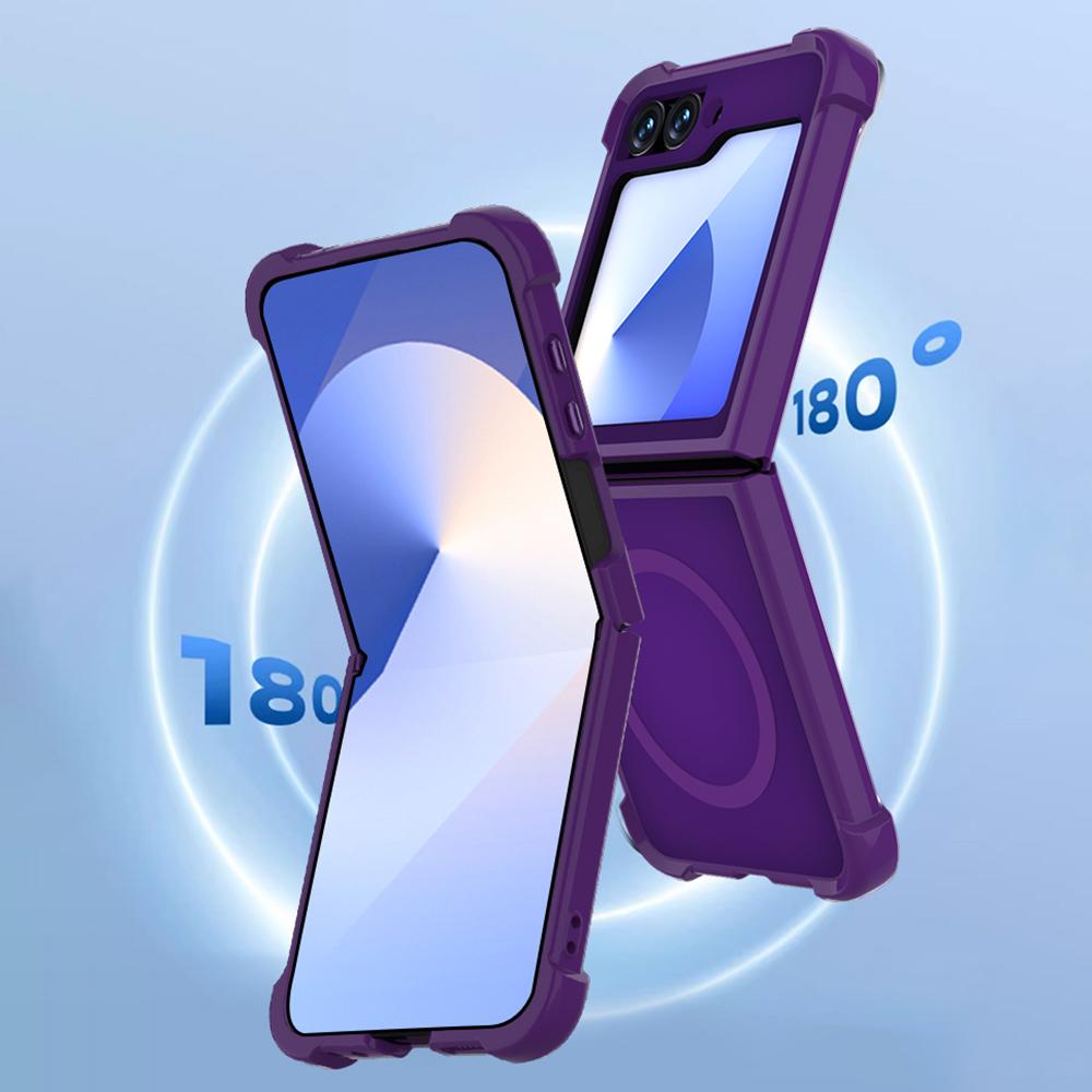 For Samsung Galaxy Z Flip7 FE 5G/Z Flip6 5G Case Compatible with MagSafe TPU+PC Matte Phone Cover