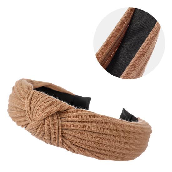 Elastic Non-slip Women Headband Knitted Fabric Women Girl Solid Color Knotted Headband Hair Accessories